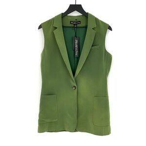 NWT ELIZABETH AND JAMES Mona Vest Green M *FLAWED